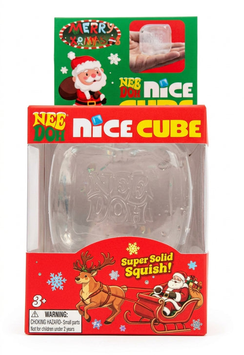 Nee Doh Nice Cube — Christmas Clear